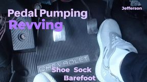 Pedal pumping with shoes with socks and even barefoot (T)