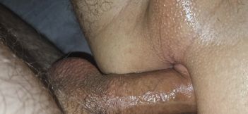I made a mess with my dick in my ass cum