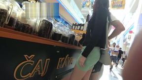 My catches -- Girl in pantyhose and flat sandals