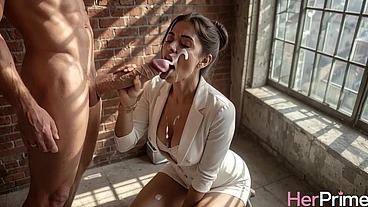 A mature stepmom with a huge ass lured me into her bedroom and made me wreck her juicy wet slit to the very bottom(AI Generated)