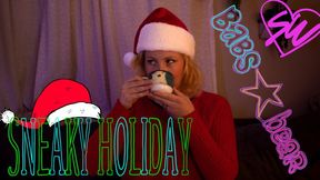 Sneaky Holiday: Blowjob during office Holiday Party! Hope we don't get caught!