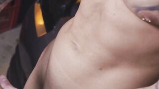 Unshaven Delight - Hot Guy Wanks His Uncircumcised Dick While Watching Porn