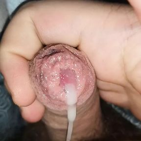 Giving a huge cumshot with special maturation technique