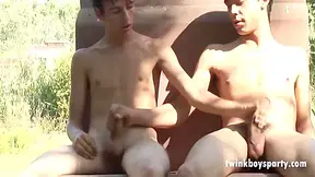 Latinos Matias And Erick Fuck Outdoors
