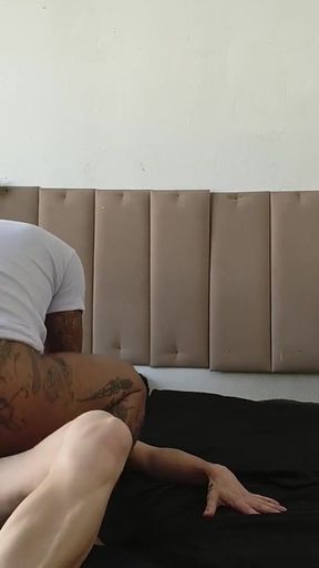 Wife Records Her Husband Fucking with Trans Woman Until She Cum on Him