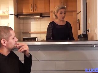 Julie Holly is a horny golden-haired milf who likes to get stuffed with two punk hard cocks