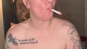 Chubby Girl Smoking Naked