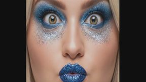 BLUE LIPSTICK SLOW POUTY KISS POV