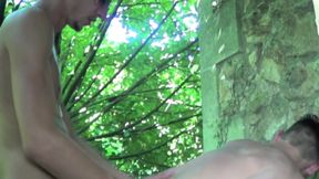 French twink fucked by Arab with XXL cock outdoor