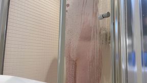 He's working away and sends me video in shower.. Watch me fuck my self at the end wishing I had his cock deep inside me