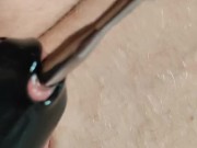 Inserting steel plug into urethra hole