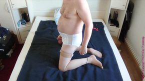 Horny in garter belt and nylons 2 tighten
