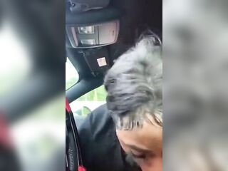 Ebony sister sucking bbc in car