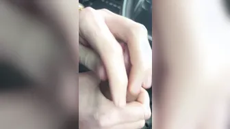 Bear and chub cruise in truck and jerk off outdoors