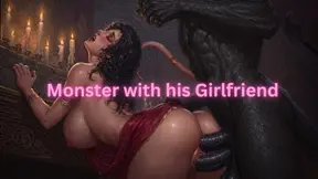 Monster doing love with his girlfriend