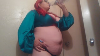 Huge Belly Inflation w/ Bike Pump and Chugging Part Two