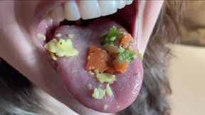 Chewing Salad with Chicken