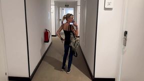 Accidental Homemade Porn in Hotel - Stepsister Fucking in the Morning While Husband Is Having Breakfast - Cum Inside Me!!
