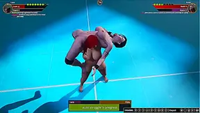 Luna Faces Off Against Ruby in a Sensual Nude Combat Clash