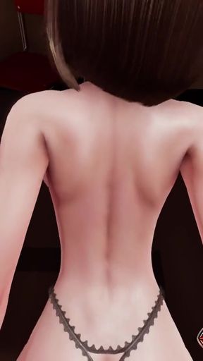 Korean Girl Sana in 3D Hentai - Doggy Pose Thrusting in Sexy Lingerie, Standing with Hands Tied, Anal Piledriver&hellip;   Clip 1