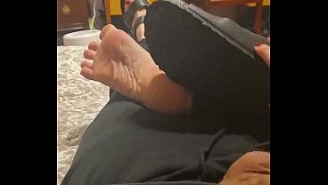 Cumming on my birkenstocks