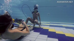 Hottest underwater chicks Adeline Gauthier is casting