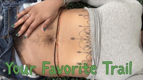 Your Favorite Trail: Hairy Ebony Happy Trail Worship 4K