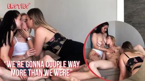 Three sexy chicks share a hot lesbian threesome