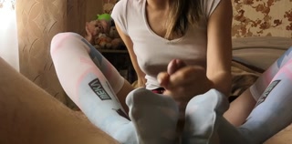 Footjob in stockings D.VA OVERWATCH