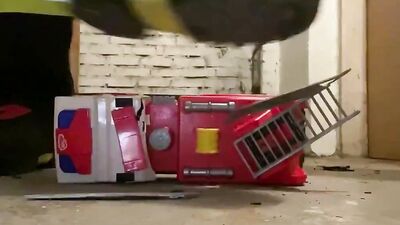 Firefighter Stomping Toy Truck