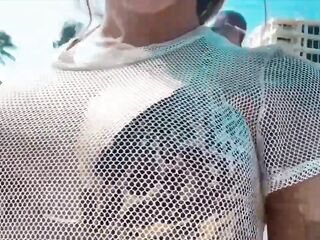 Isizzu is shy & slutty with her step Brother in the car on a PUBLIC STREET