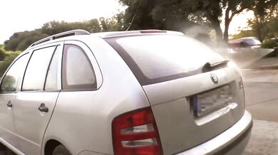 Big tits old moms car wash in public gets caught