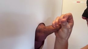 Married Straight Guy Tries a Gloryhole - and His Cock Takes Over