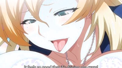 Big-titted anime babe pleases herself before getting pounded in HD