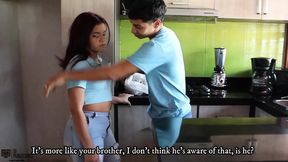 Stepson shares bed with stepmother and manages to fulfill his fantasy without being seen - Porno en Espa�ol