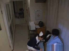 Saucy J-cup cuties tease in scrubs, deepthroating part three