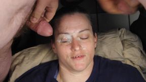 Huge Homemade Facial Blasting Right in Her Eyes!!!