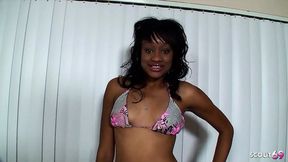 Ebony Secretrary Teen Candy Gives Boss Interracial Blowjob