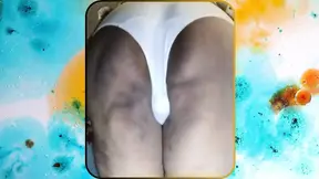 Sissy Chub Shaking Fat Ass in White Granny Panties