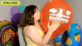 NonPop Balloon Blowing - Balloon Inflation - Balloon Tease and Cuddle