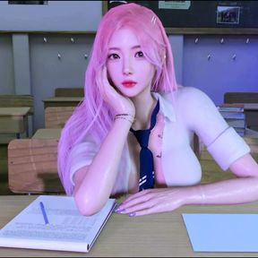 Beauty Student Enjoin Night Party First Time - 3D Animation V519