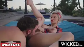 WICKED - Busty Blonde Kenzie Taylor Teases Stranger with Lollipop BJ