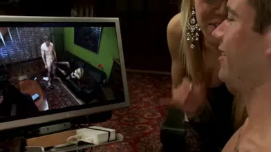 Shemale Binds And Fucks Courier