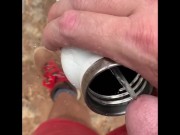 Drinking my own piss! Horny and thirst on a hike