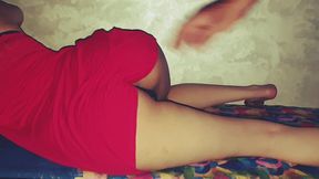 Arab Girl with Her Lover in a Hot Moment