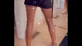 Cross dresser shaking ass
