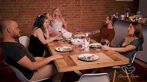 Charlie's Dinner Party Turns into a Wild Group Sex Orgy!