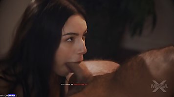 Young brunette beauty April Olsen gets hot pussyfuck