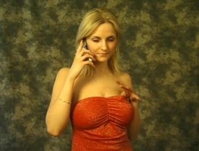 Sexy blonde chick loves showing her huge boobs