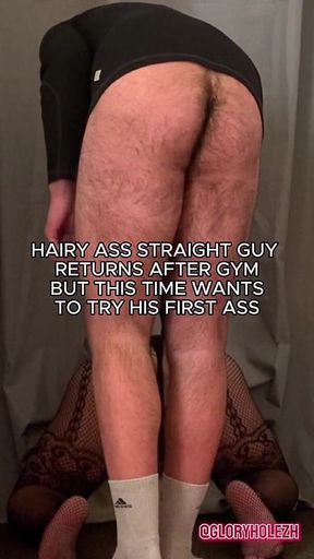 24 Years Old Straight Returns After Gym but This Time Wants to Try His First Ass